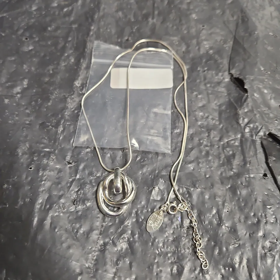 SIMPLY SILVER INTERLOCKING PENDANT NECKLACE - 925