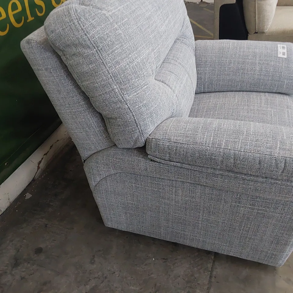 QUALITY BRITISH DESIGNER G PLAN SEATTLE EASY CHAIR BEACH DUCK EGG FABRIC 