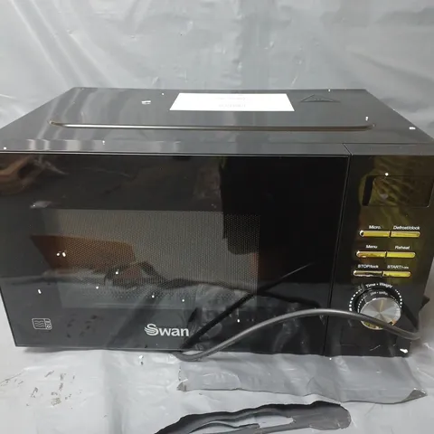 SWAN 20L 700W DIGITAL MICROWAVE IN BLACK - COLLECTION ONLY