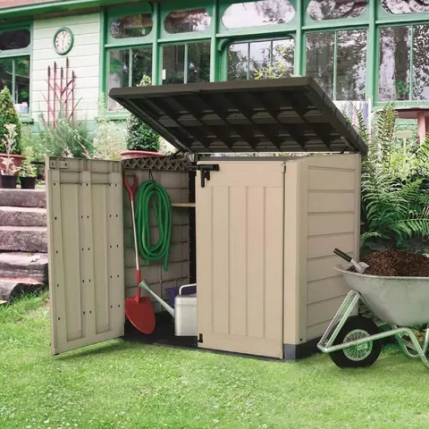 BOXED KETER STORE IT OUT MAX GARDEN STORAGE (1 BOX)