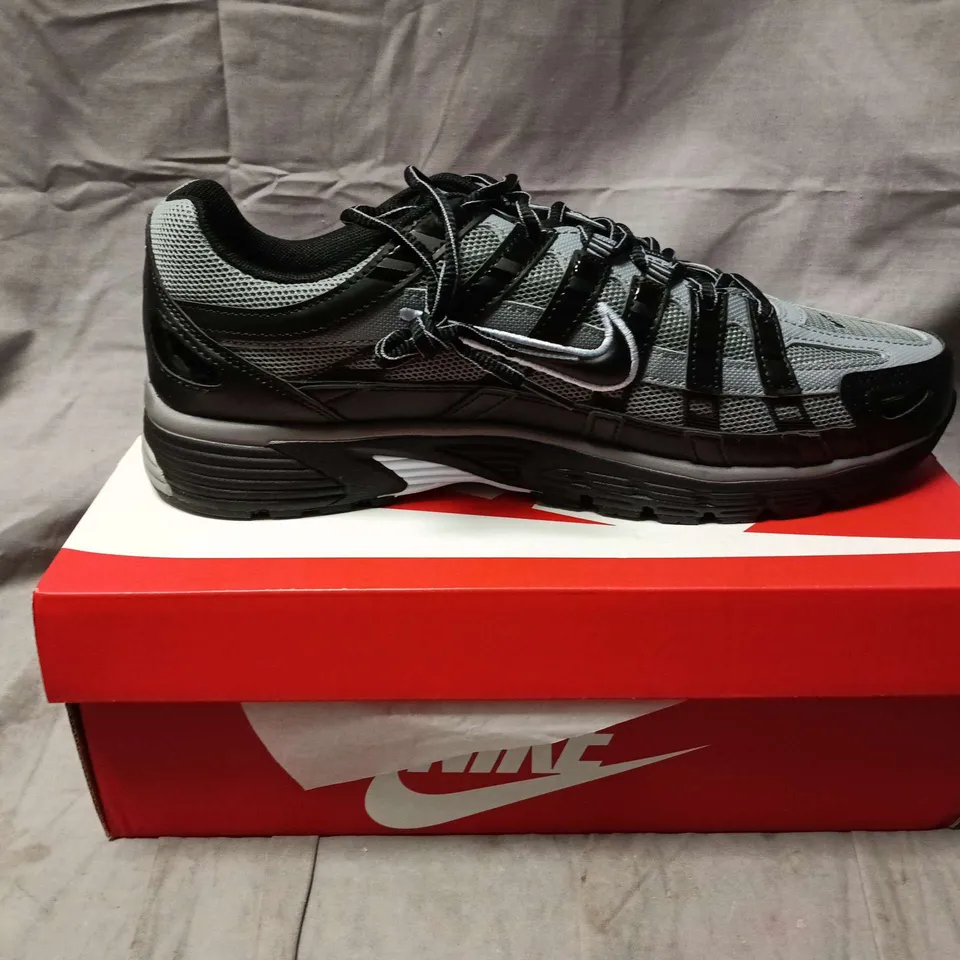 BOXED PAIR OF  NIKE P-6000 SHOES – BLACK/BLACK/COOL GREY, UK 11 (EU 46)