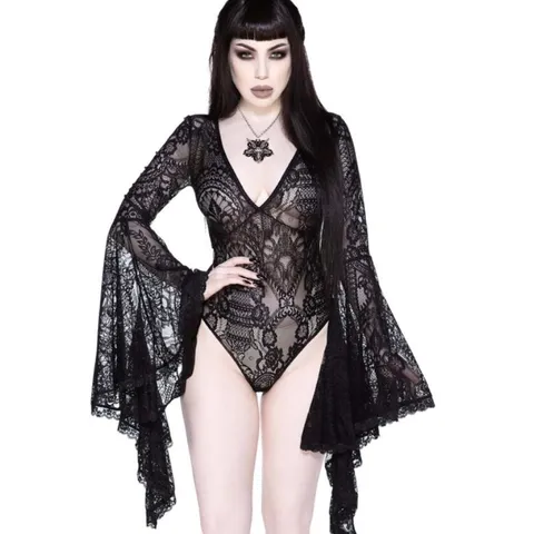 FIVE BRAND NEW KILLSTAR - FATAL ATTRACTION - BLACK WOMEN'S BODYSUIT
