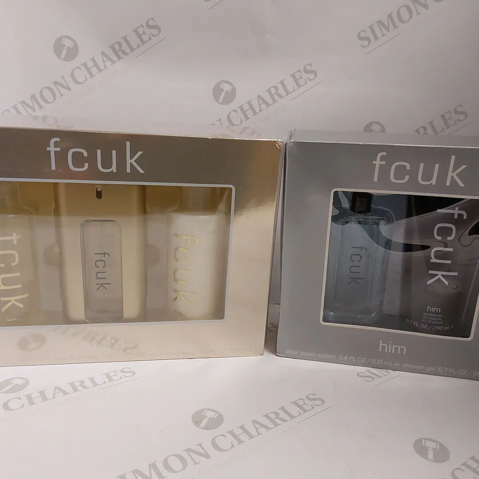 BOX OF 2 FCUK GIFT SETS - 1XHER AND 1XHIM
