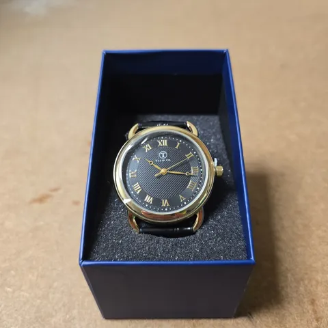 BOXED TALIS CO BLACK DIAL MENS WATCH
