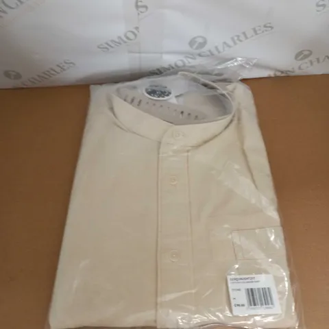 SEALED PRETTY GREEN COTTON COLLARLESS SHIRT SIZE M
