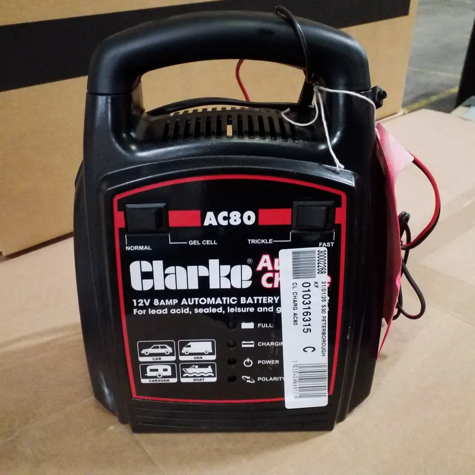 CLARKE AC80 12V 8A AUTOMATIC BATTERY CHARGER