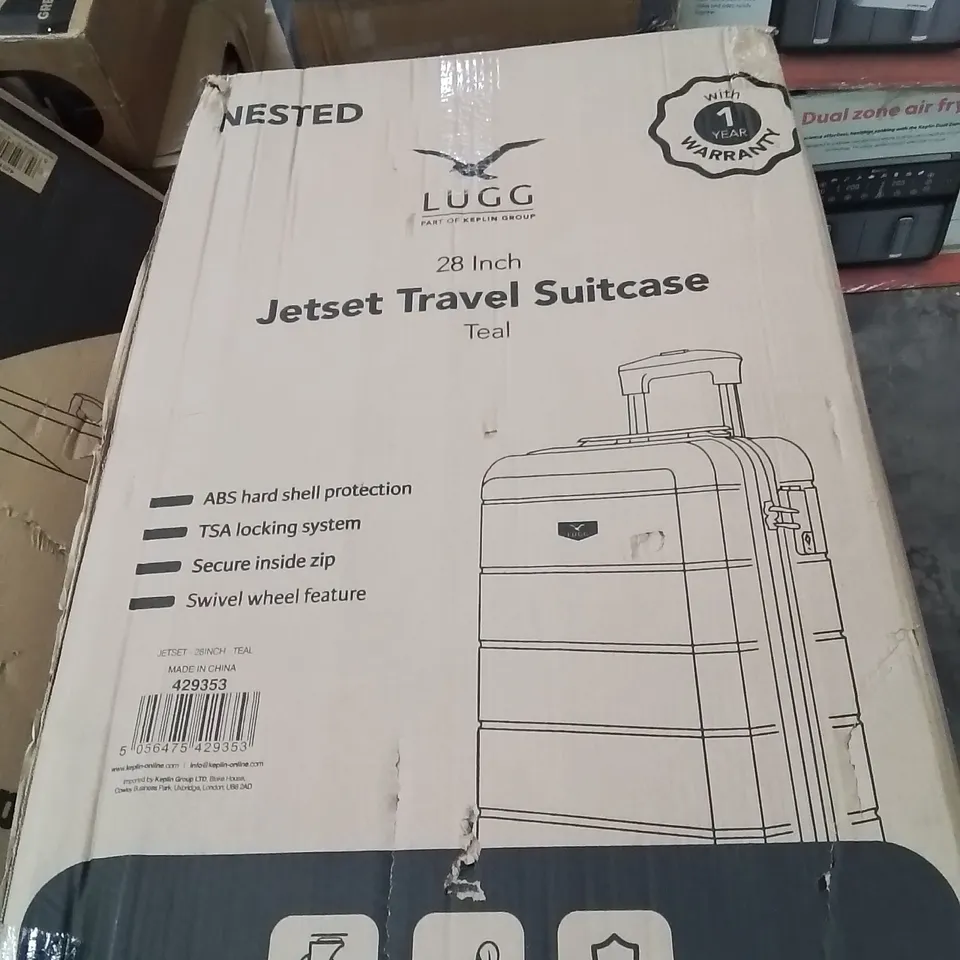 BOXED LUGG 28INCH JETSET TRAVEL SUITCASE TEAL