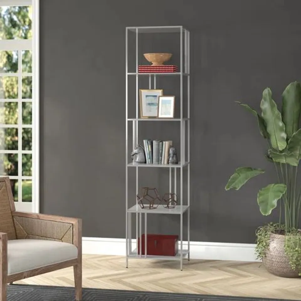 BOXED STANDARD STEEL BOOKCASE 193.04CM H X 45.72CM W