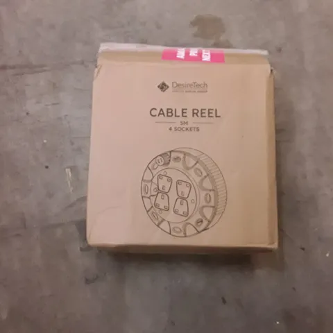 BOXED DESIRETECH CABLE REEL 5M 4 SOCKETS 