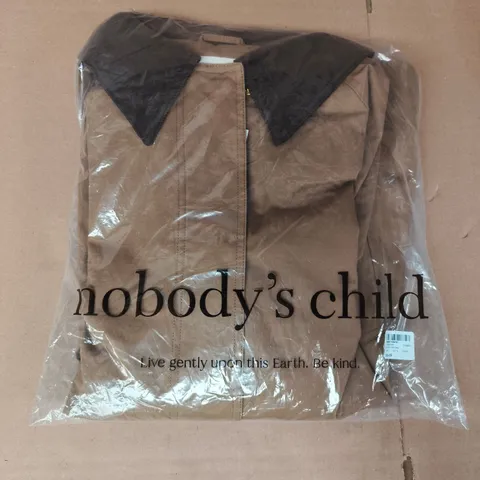 BAGGED NOBODY'S CHILD FREDDIE BARN COAT IN CAMEL SIZE UK L