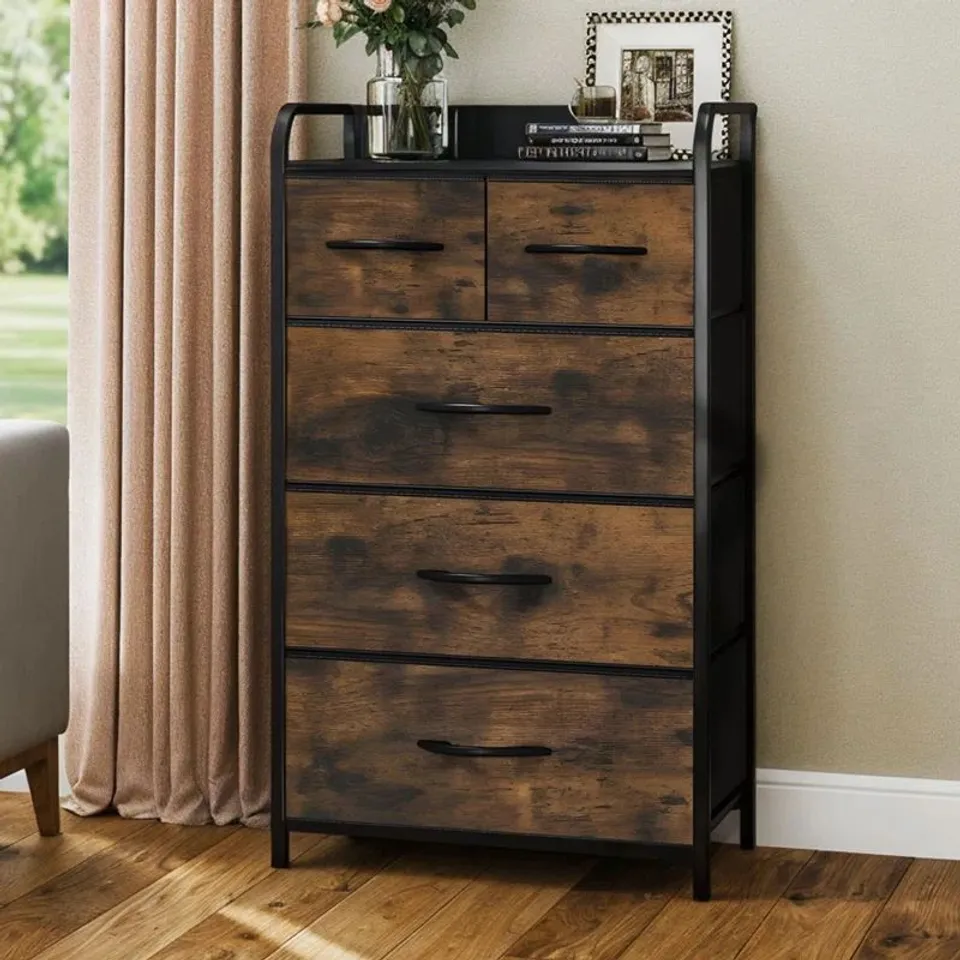 BOXED AMARIANA 58CM W 5 - DRAWER CHEST OF DRAWERS (1 BOX)