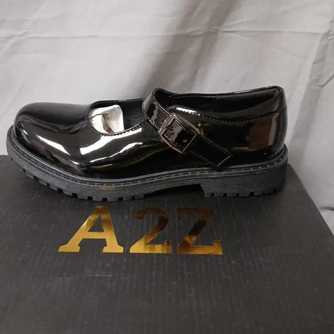 A2Z 4KIDS BLACK PATENT MARY-JANE SHOES UK 5 (EU 37)