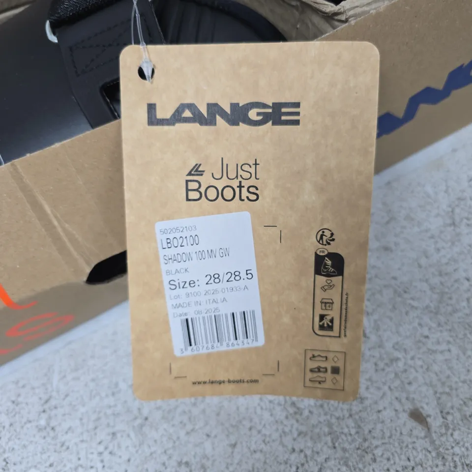 LANGE SHADOW 100 MV GW SKI BOOTS – UK9 (EU 28–28.5) BLACK