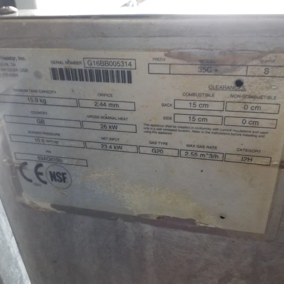 PITCO M35C FRYALATOR TWIN-TANK GAS FRYER