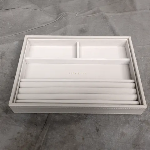STACKERS TAUPE 4 SECTION JEWELLERY BOX 