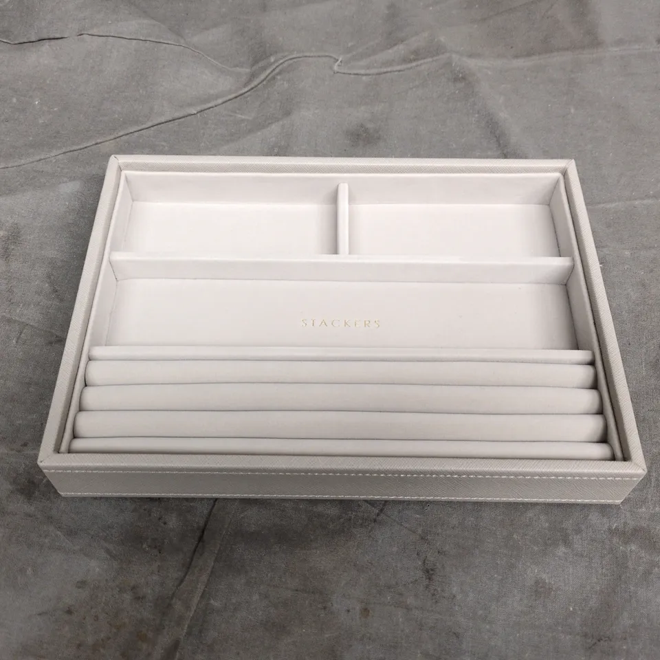 STACKERS TAUPE 4 SECTION JEWELLERY BOX 