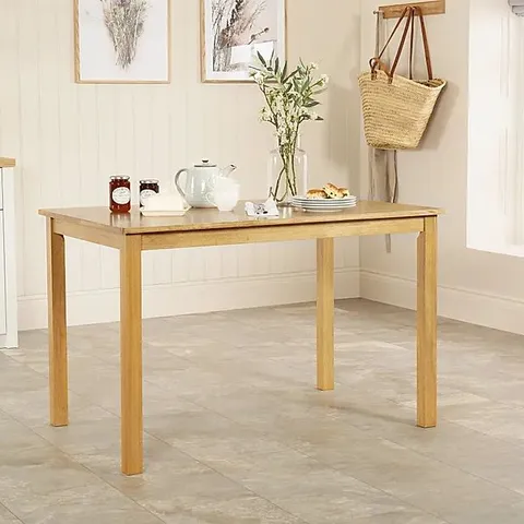 BOXED DESIGNER MILTON OAK DINING TABLE120CM (1 BOX)