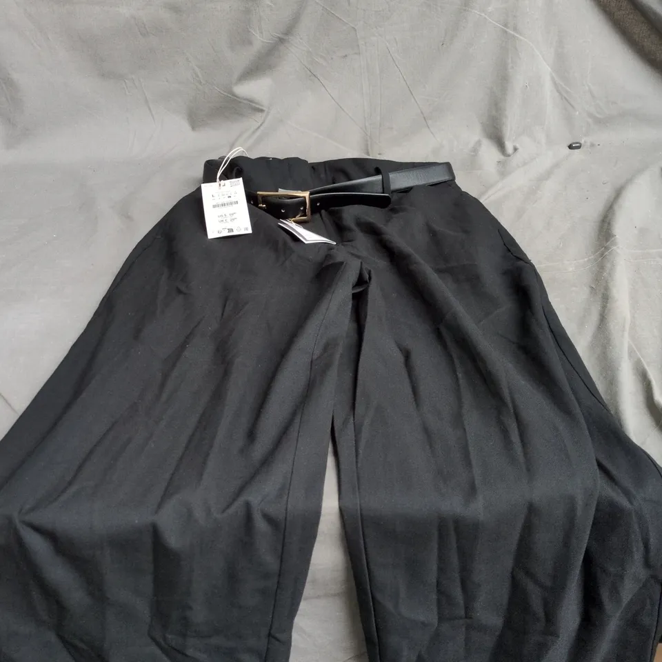 ZARA LARGE BLACK TROUSERS WITH BELT