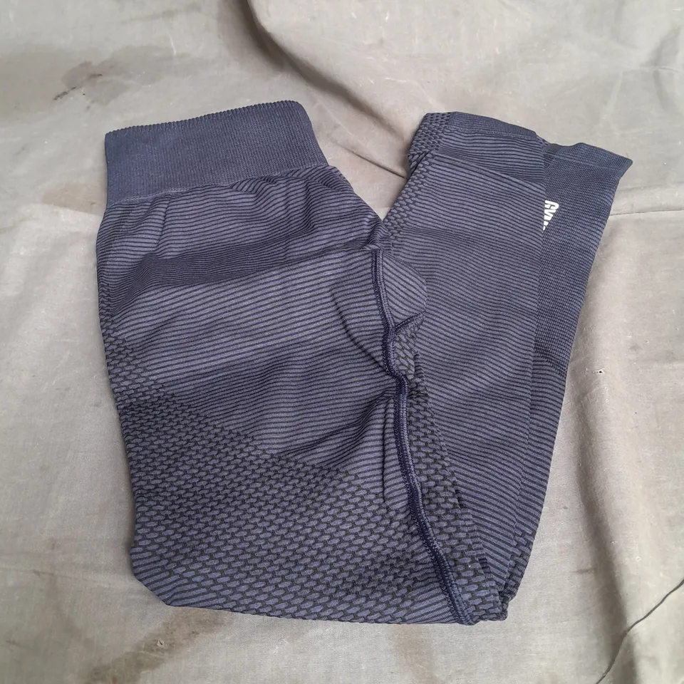 GYMSHARK SPORT SEAMLESS LEGGINGS IN BLUE SIZE S