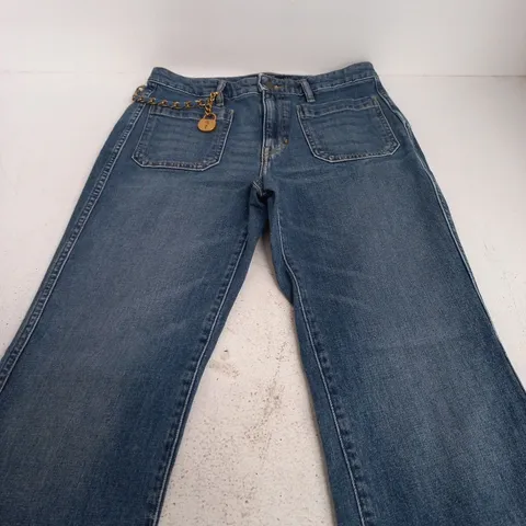 LAUREN RALPH LAUREN DENIM JEANS – UK 10 (US 6) – MEDIUM WASH WITH CHAIN BELT