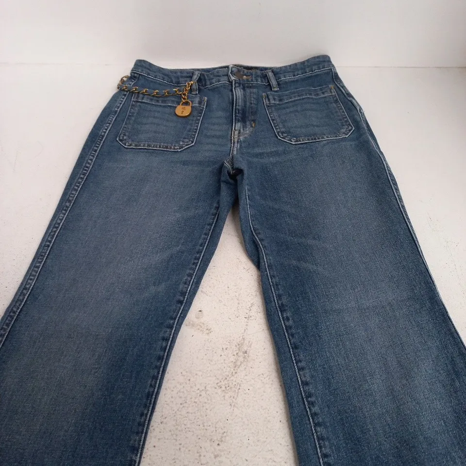 LAUREN RALPH LAUREN DENIM JEANS – UK 10 (US 6) – MEDIUM WASH WITH CHAIN BELT
