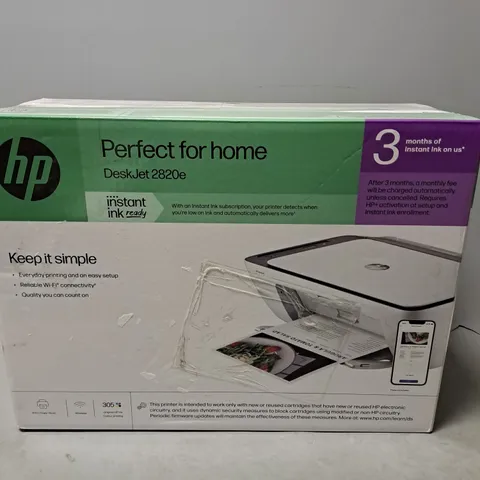 BOXED HP DESKJET 2820E PRINTER 