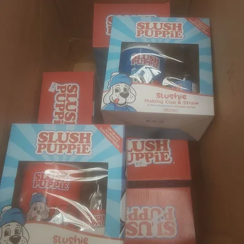 SET OF 8 SLUSH PUPPIE MAKER CUP AND SYRUP SETS - FLAVOURS MAY VARY // BEST BEFORE: 09/2025