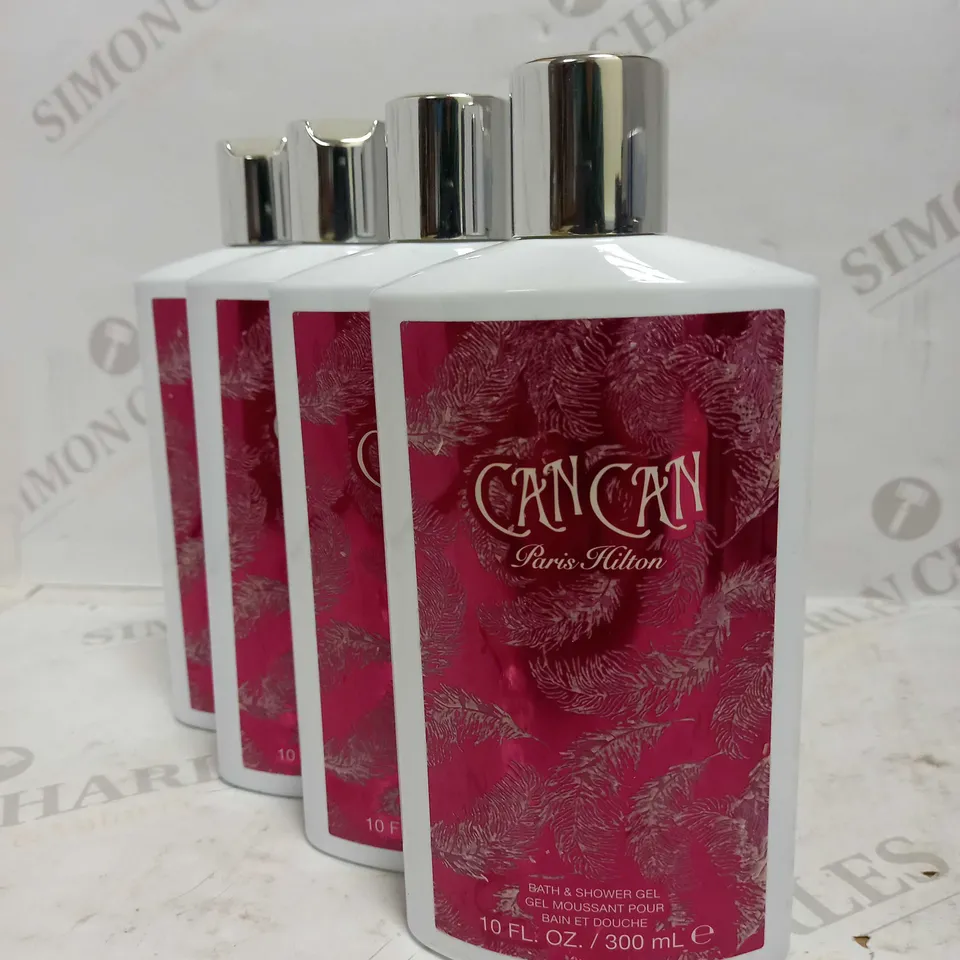 PARIS HILTON CAN CAN BATH AND SHOWER GEL 300ml X4 