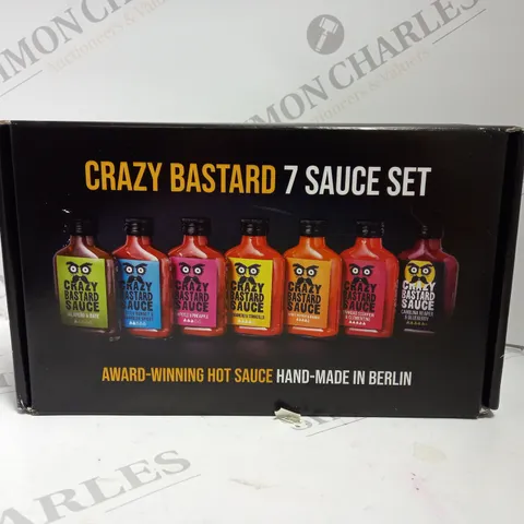 BOXED SEALED CRAZY BASTARD 7 SAUCE SET