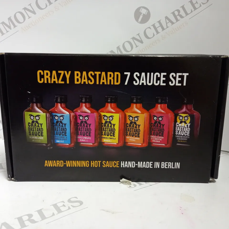 BOXED SEALED CRAZY BASTARD 7 SAUCE SET