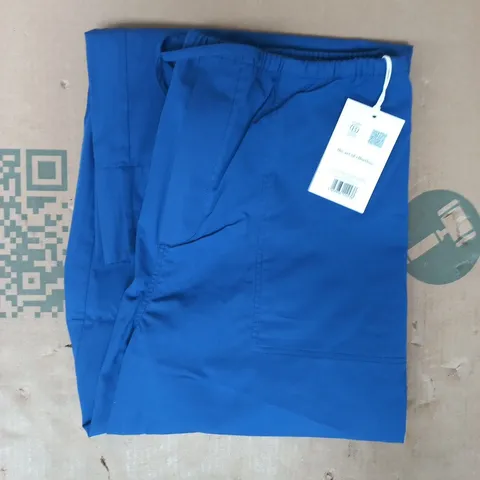 WNU THE SIFNOS FINE POPLIN TROUSERS IN COBALT BLUE SIZE UK 10