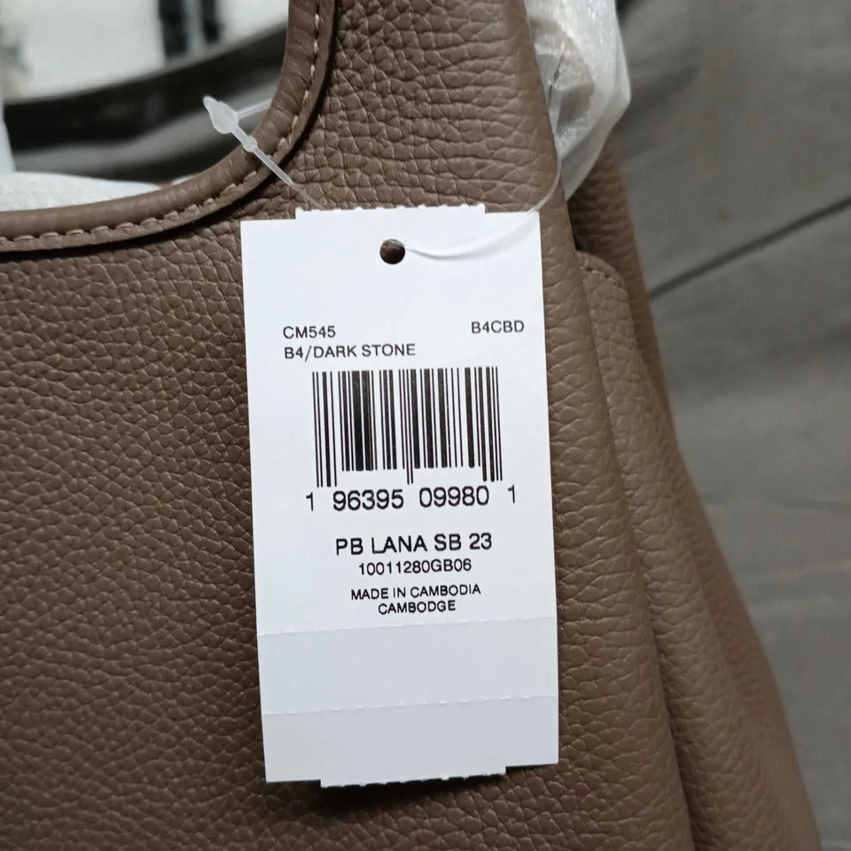 COACH  BROWN PEBBLED LEATHER HANDBAG