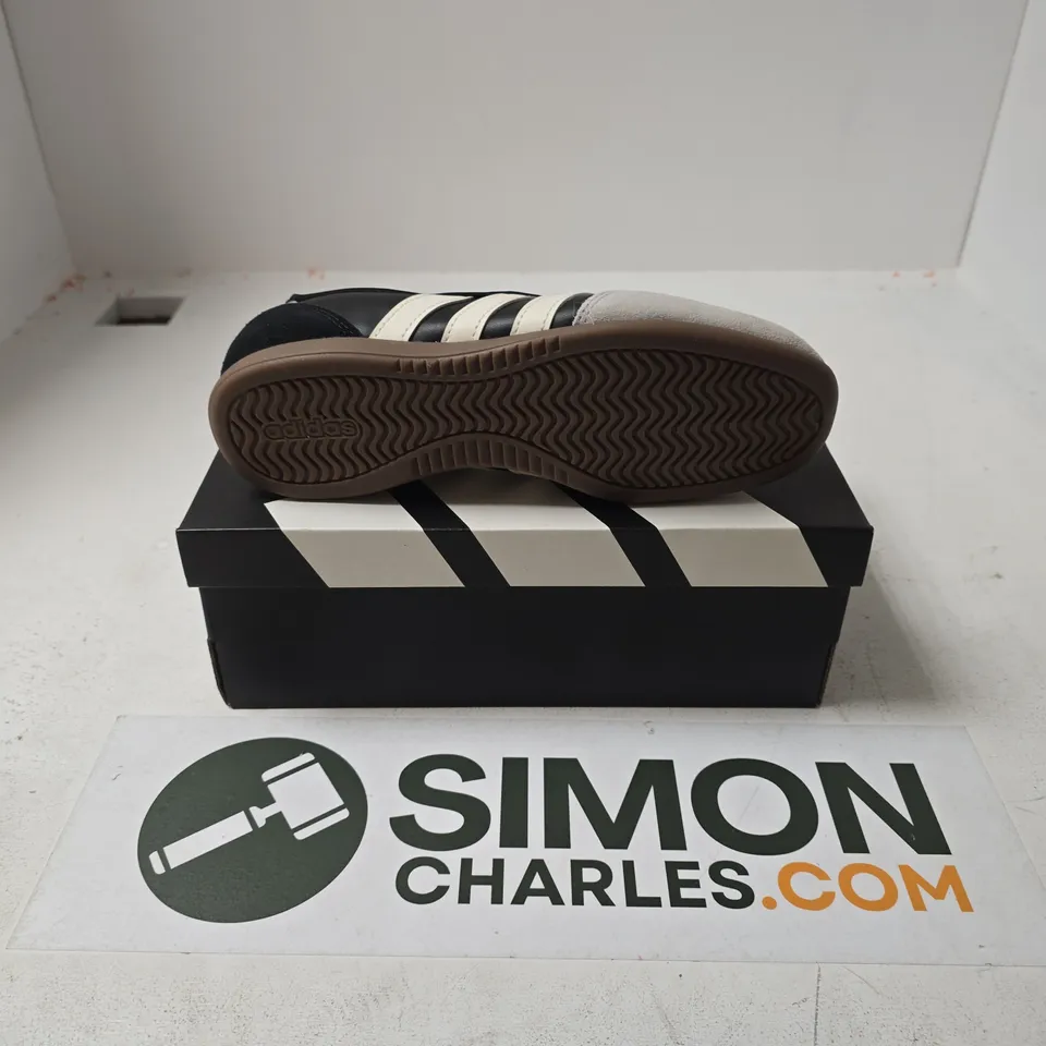 BOXED PAIR OF ADIDAS BARREDA MARY JANE SHOES IN BLACK - UK 5.5