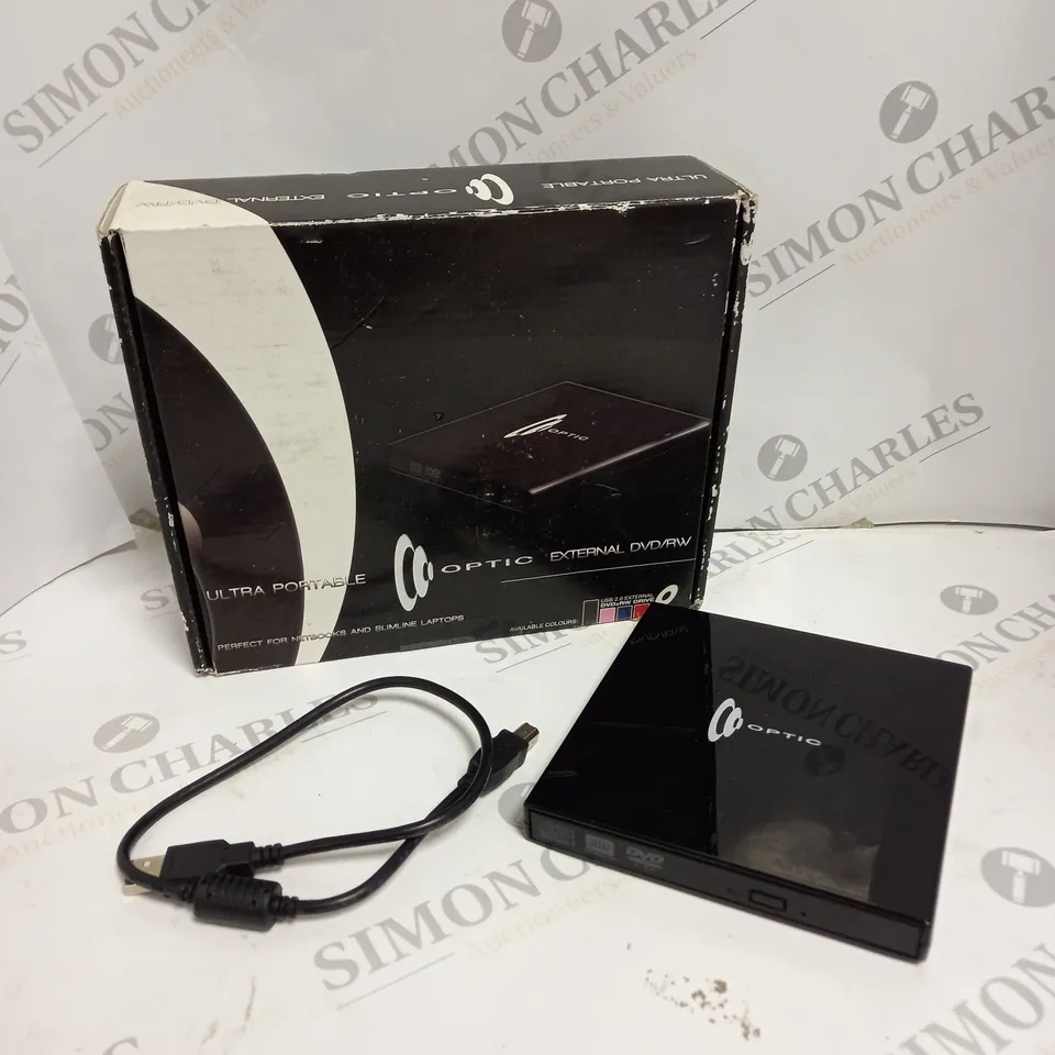 BOXED OPTIC ULTRA PORTABLE EXTERNAL DVD DRIVE 