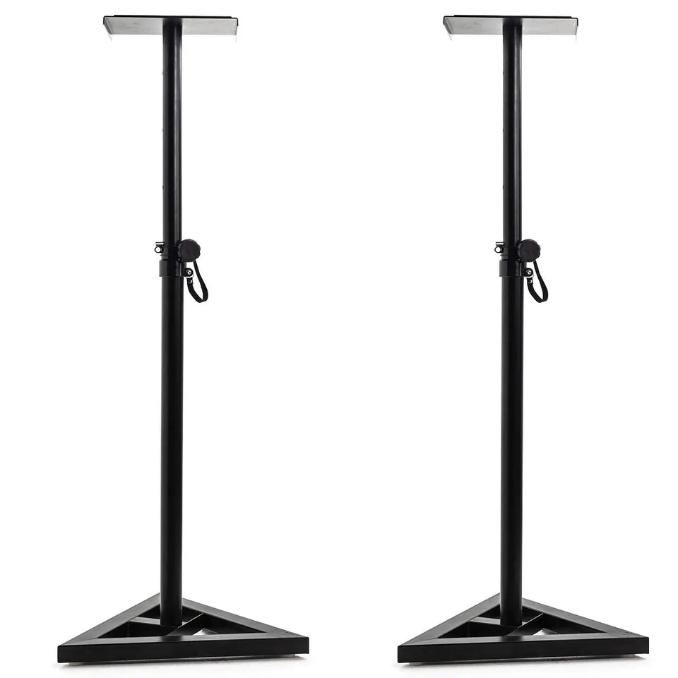 BOXED DAWOO STUDIO MONITOR SPEAKER STANDS WITH FOAM PADS, SUPPORT CARRYING WEIGHT 35KG, SET OF 2
