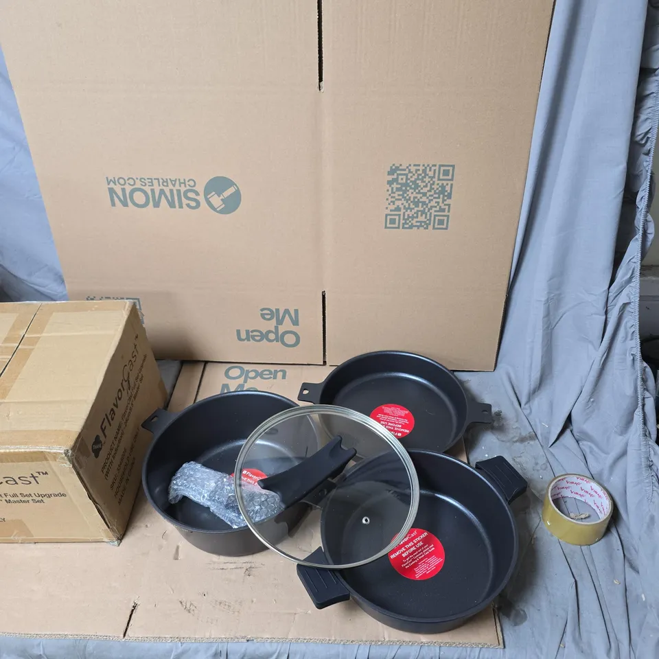 FLAVORCAST FULL SET UPGRADE COOKWARE – INDUCTION COMPATIBLE, 24 CM MASTER SET (SKU 3348006)