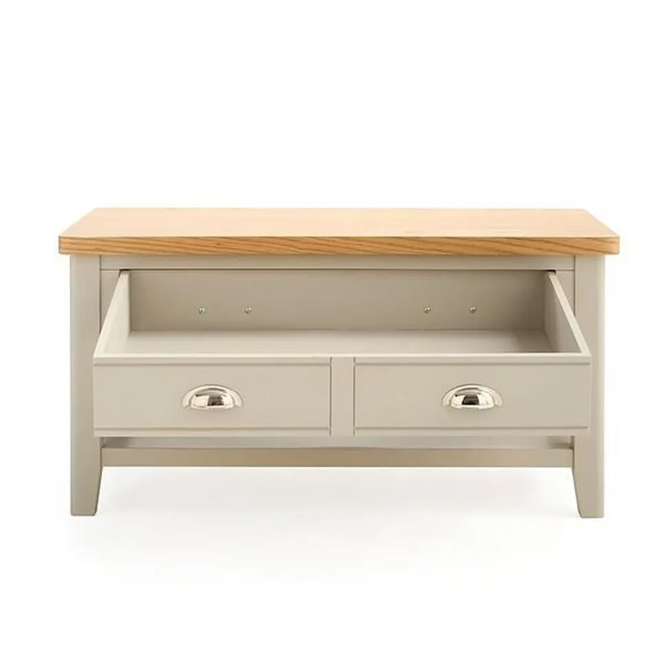 HOME MALONE READY ASSEMBLED LARGE 1 DRAWER COFFEE TABLE - CONTAINS SOLID WOOD