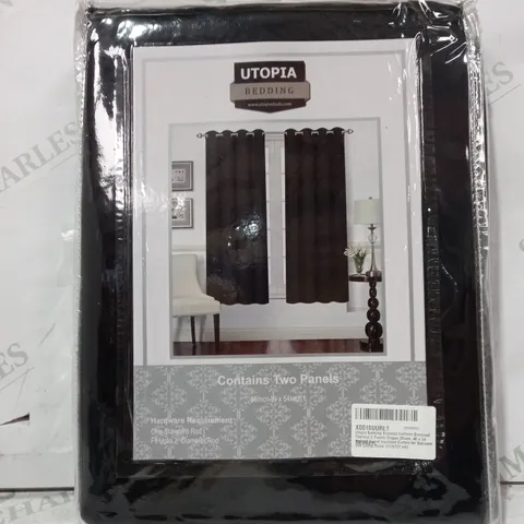 UTOPIA BEDDING BLACKOUT CURTAINS IN BLACK