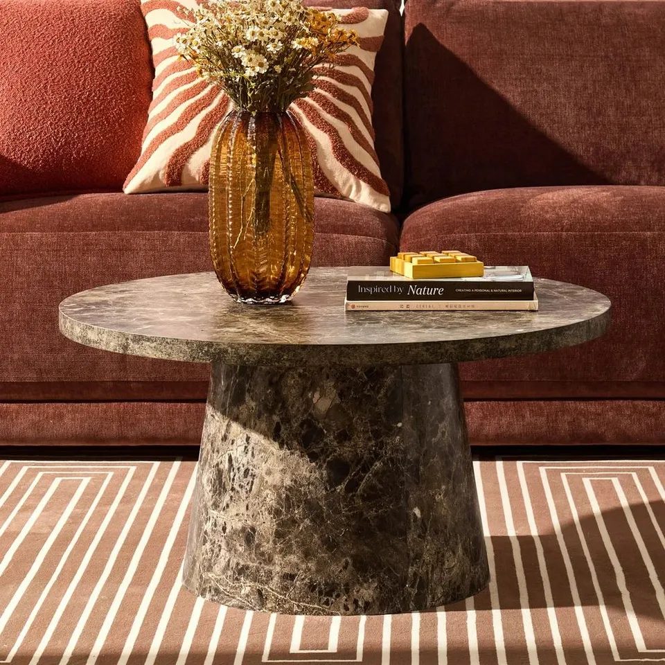 BOXED DUSK TALIA COFFEE TABLE - DARK MARBLE EFFECT (1 BOX)