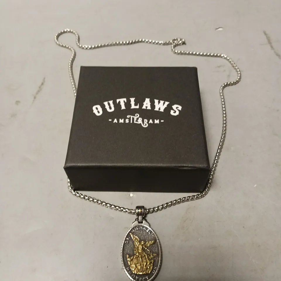 BOXED ST. MICHAELS BADGE. - NECKLACE