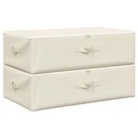 BOXED STORAGE BOXES FABRIC 70×40×18CM (SET OF 2)