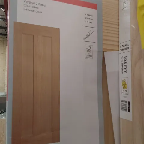 CLEAR PINE VERTICAL 2 PANEL INTERNAL DOOR 1981× 762mm