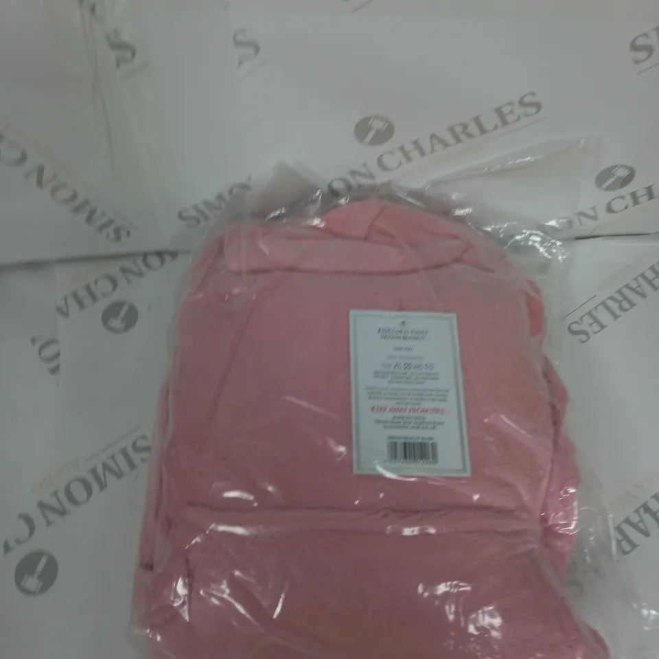 KIDS CORAL FLEECE HOODIE BLANKET 