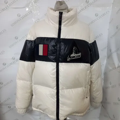 MONCLER EXCLUSIVE LUISANIVAROMA FRENCH PUFFER JACKET IN CREAM - SIZE 2