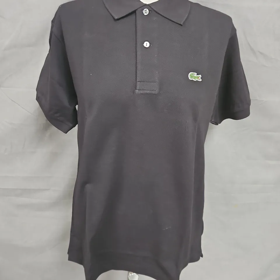 LACOSTE CLASSIC FIT POLO SHIRT IN BLACK SIZE FR 4/US M