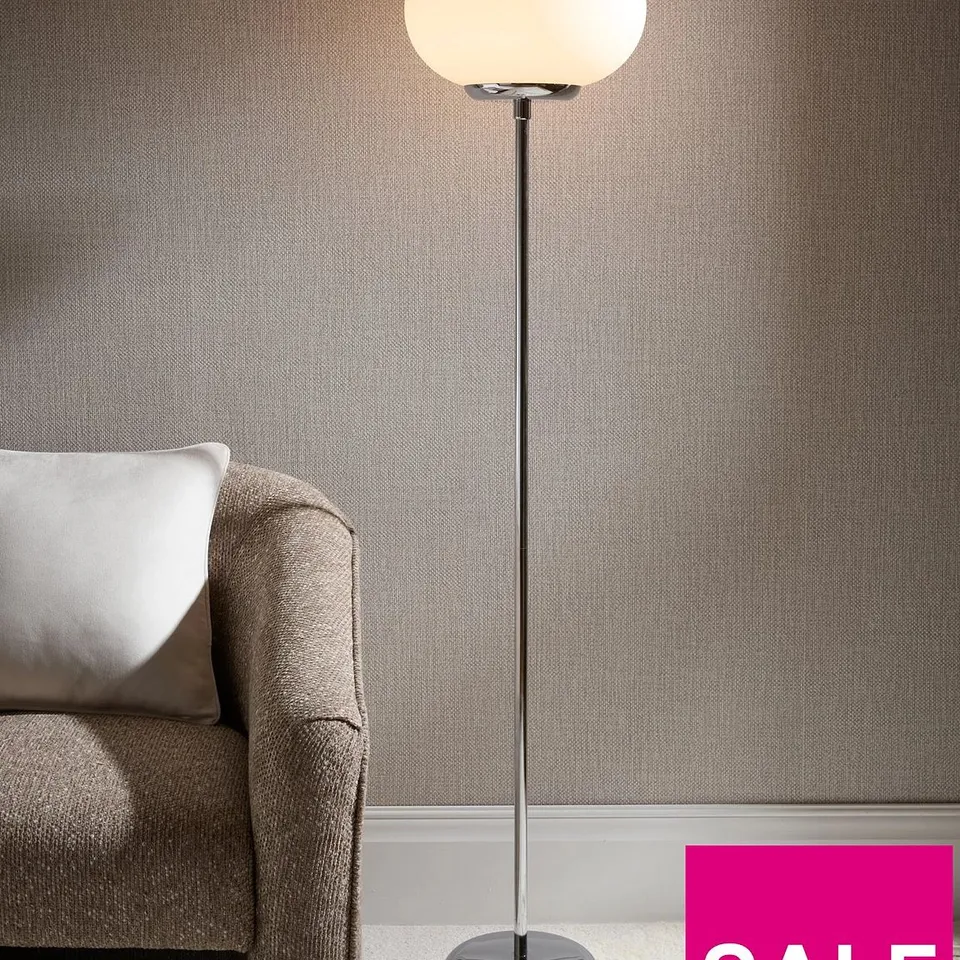 FROSTED SCULPTURAL FLOOR LAMP
