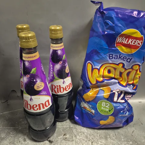 4 X ASSORTED FOOD/DRINK PRODUCTS TO INCLUDE RIBENA & WOTSITS  