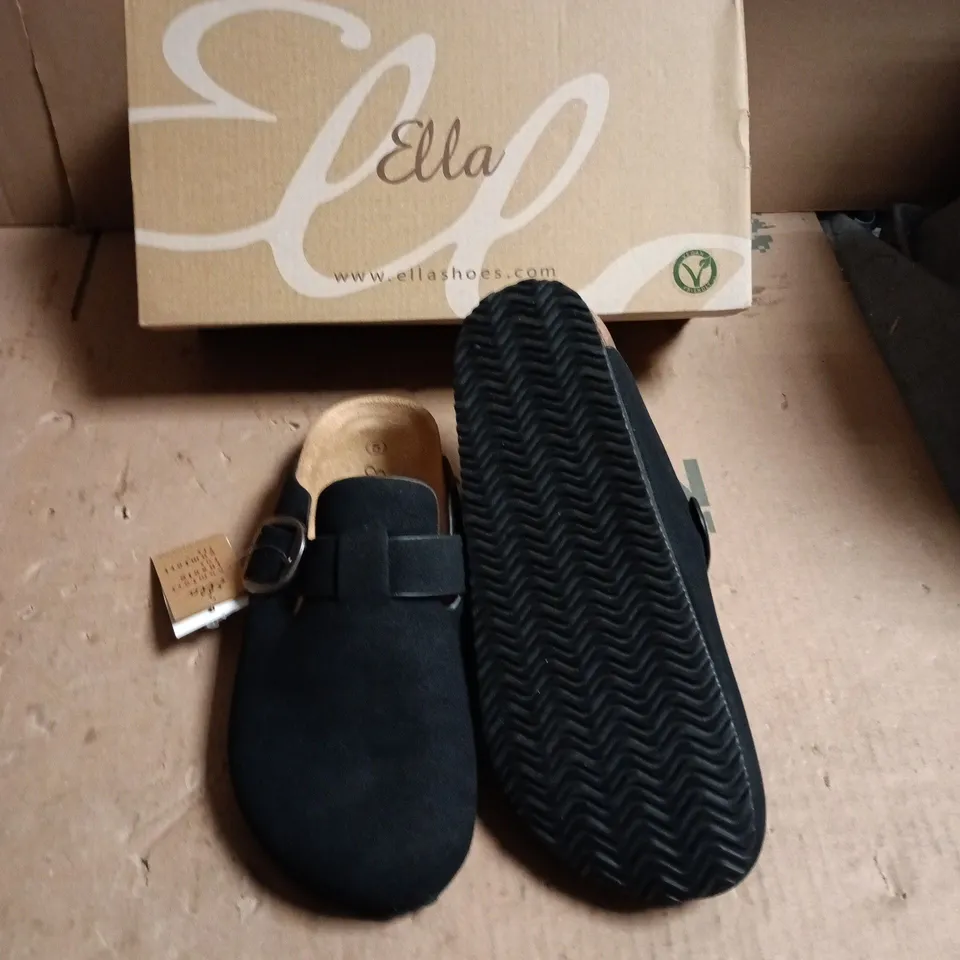 ELLA SHOES WOMEN'S BLACK BUCKLE SANDALS - UK SIZE 5 