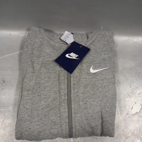 NIKE CHILDRENS GREY ZIP UP HOODIE - 12-13 