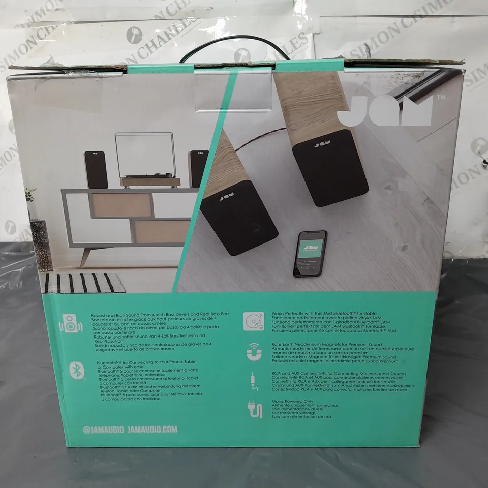 BOXED JAM BLUETOOTH BOOKSHELF SPEAKERS
